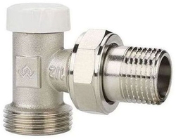 Клапан радиаторный VARMEGA 1/2" x 3/4"EK запорный, угловой VM10202