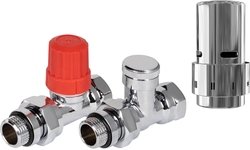 Набор термостатический прямой Royal Thermo Design 1/2" Click (Хром) с термоголовкой Design (Хром)