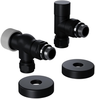 Набор термостатический осевой Royal Thermo Design Pro 15мм М30х1,5 (Черный)