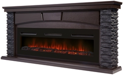Портал Firelight Porto Long камень черный, шпон венге