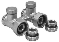 Узел двойной для нижнего подключения радиатора прямой для двухтрубной системы 1/2"х3/4", ALTSTREAM