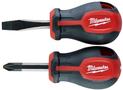 Набор отверток Milwaukee магнитных коротких с трехгранной рукояткой (упак_2шт) SL 4.5/PZ2