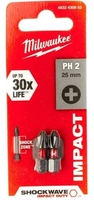 Насадка Milwaukee SHOCKWAVE PH2 25мм (упак_2) 4932430852