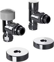 Набор термостатический угловой Royal Thermo Design Pro 15мм М30х1,5 (Хром)