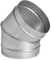 Отвод АВК 45 гр. d125 0,5 оц.