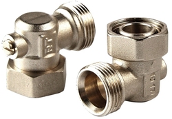 Клапаны запорные Royal Thermo нижнего подключения угловые раздельные 3/4х3/4ЕК