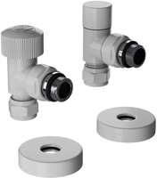 Набор термостатический угловой Royal Thermo Design Pro 15мм М30х1,5 (Белый)