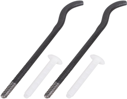 Комплект плоских кронштейнов с дюбелями 7,2х170мм, черные