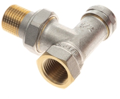 Клапан запорный никелированный РИДАН LV DN15 PN10 угловой