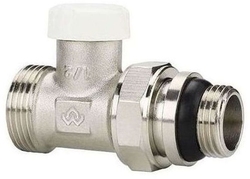 Клапан радиаторный VARMEGA 1/2" x 3/4"EK запорный, прямой с самоуплотняющимся полусгоном VM10312