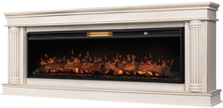 Каминокомплект: Очаг Royal Thermo Aurora RTFP/P-AR60LS, портал Olympia 60 сл. кость с зол. патиной