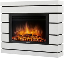 Каминокомплект: Очаг Electrolux EFP/P-2520LS N, портал Moderno 25 шпон белый дуб