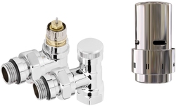 Набор термостатический угловой Royal Thermo Design 1/2" Click (Хром) с термоголовкой Design (Хром)