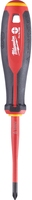 Отвертка Milwaukee диэлектрическая VDE PH/SL1 x80 трехгранная рукоятка
