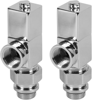 Набор дизайн-вентилей CUBE, осевой (хром) 1/2"