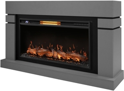 Каминокомплект: Очаг Electrolux EFP/P-3620LS, портал Lindos 42/40/36, светло-серый, р/в