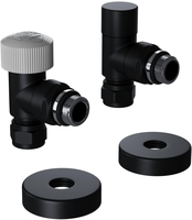 Набор термостатический угловой Royal Thermo Design Pro 15мм М30х1,5 (Черный)