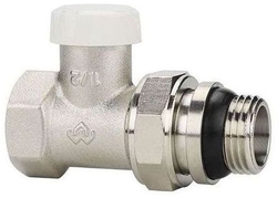 Клапан радиаторный VARMEGA 1/2" запорный, прямой с самоуплотняющимся полусгоном VM10311